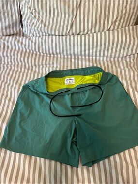 Chubbies Green Swim Shorts with Neon Yellow Liner